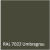 Farbpulver RAL 7022 umgefüllt
